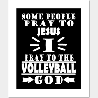 Volleyball net dredging sport god saying team Posters and Art